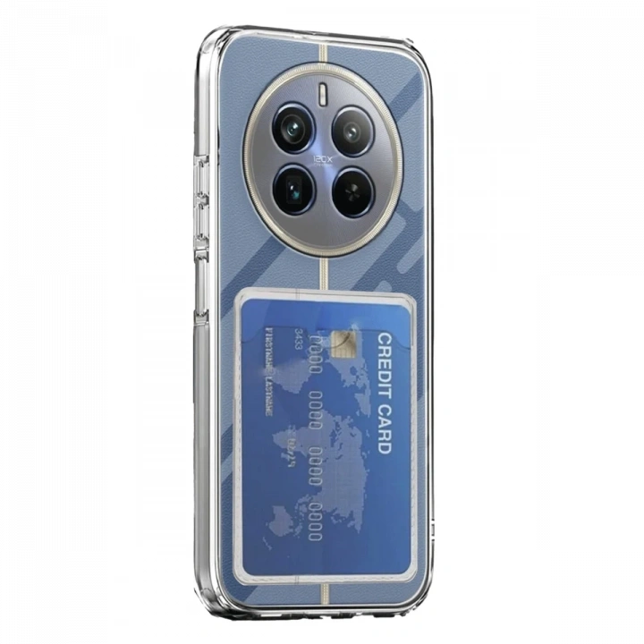 BFS  Realme 12 Pro Kılıf Kart Şeffaf Silikon - Şeffaf