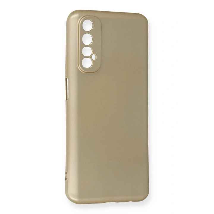 BFS Realme 7 Kılıf First Silikon - Gold