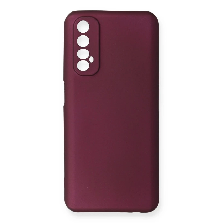 BFS  Realme 7 Kılıf First Silikon - Mürdüm