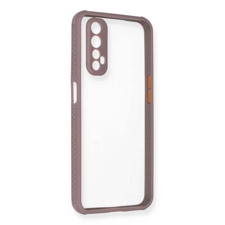 BFS  Realme 7 Kılıf Miami Şeffaf Silikon - Açık Mor