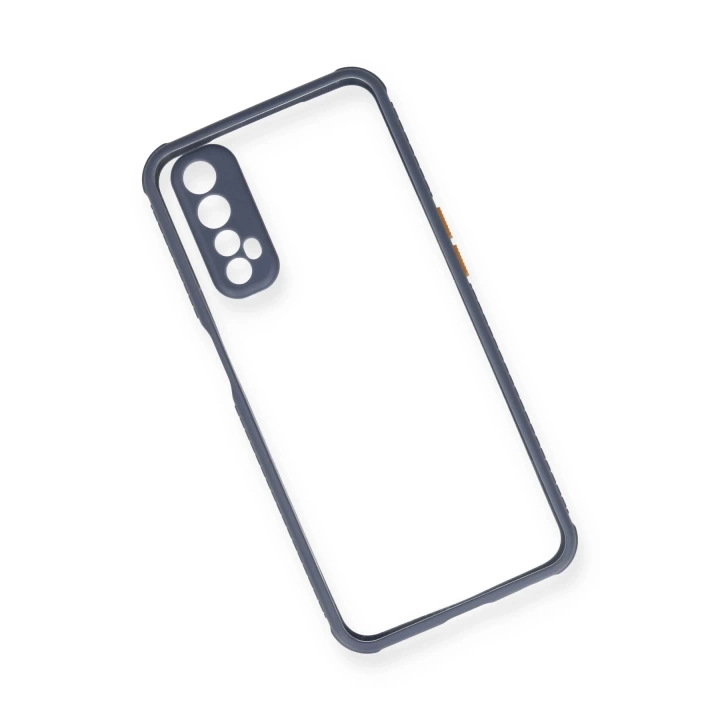 BFS  Realme 7 Kılıf Miami Şeffaf Silikon - Gri