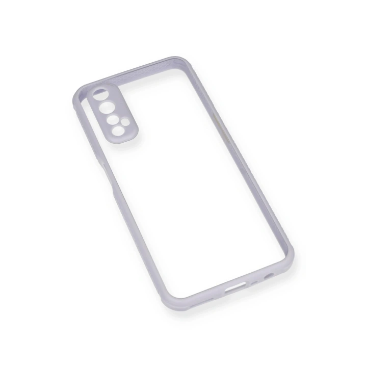 BFS  Realme 7 Kılıf Miami Şeffaf Silikon - Lila