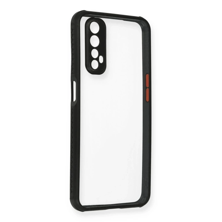 BFS  Realme 7 Kılıf Miami Şeffaf Silikon - Siyah