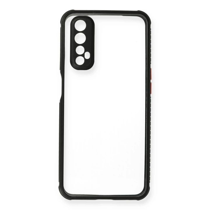 BFS  Realme 7 Kılıf Miami Şeffaf Silikon - Siyah