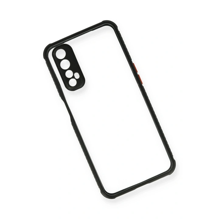 BFS  Realme 7 Kılıf Miami Şeffaf Silikon - Siyah