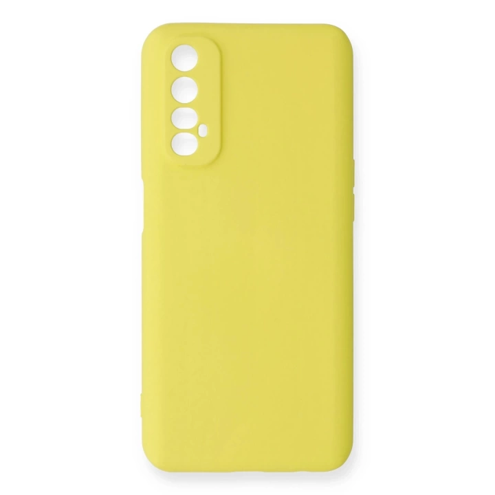 BFS  Realme 7 Kılıf Nano içi Kadife Silikon - Sarı