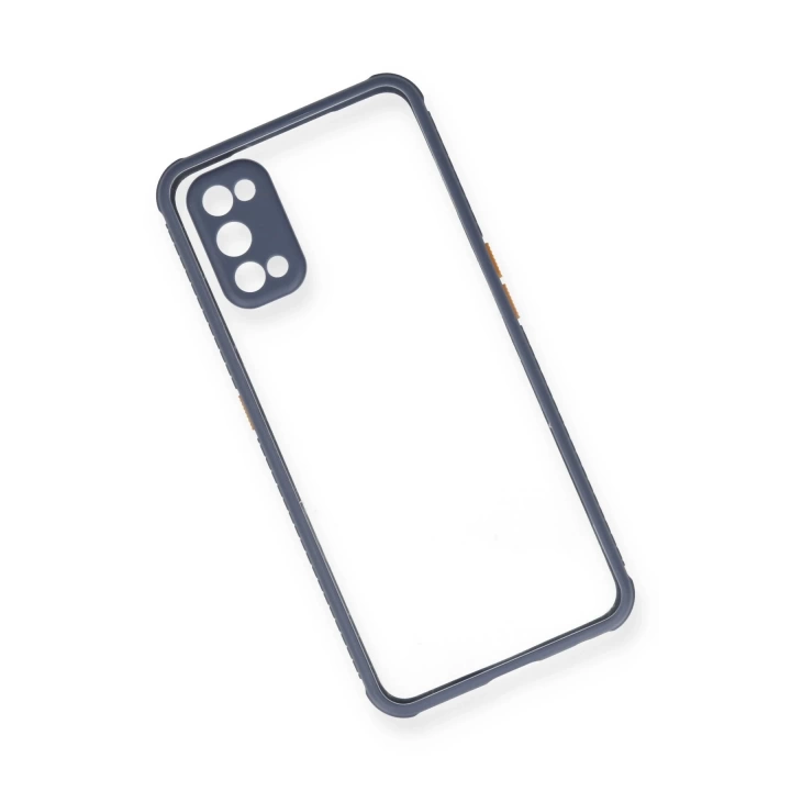 BFS  Realme 7 Pro Kılıf Miami Şeffaf Silikon - Gri