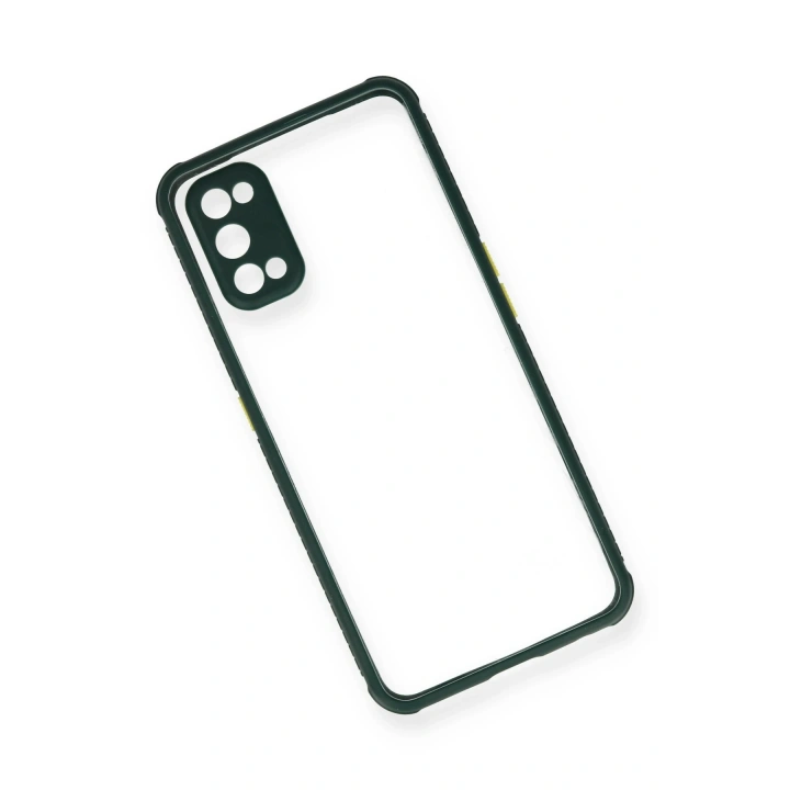 BFS  Realme 7 Pro Kılıf Miami Şeffaf Silikon - Koyu Yeşil