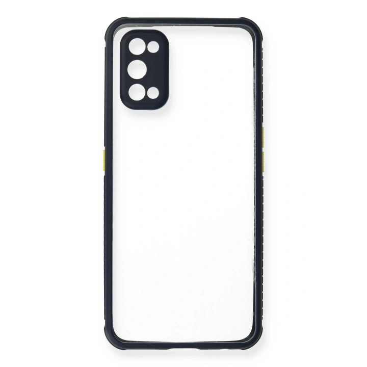 BFS Realme 7 Pro Kılıf Miami Şeffaf Silikon - Lacivert