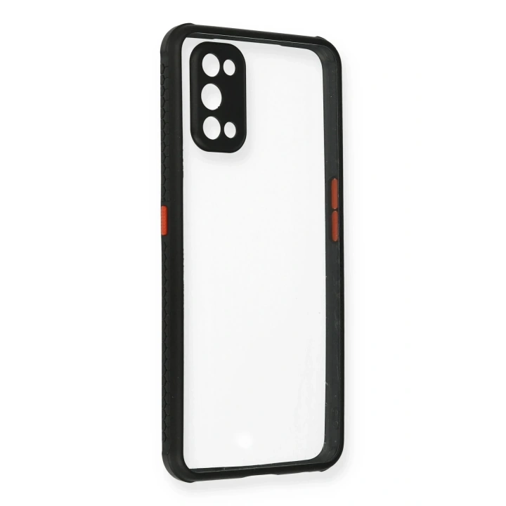 BFS Realme 7 Pro Kılıf Miami Şeffaf Silikon - Siyah