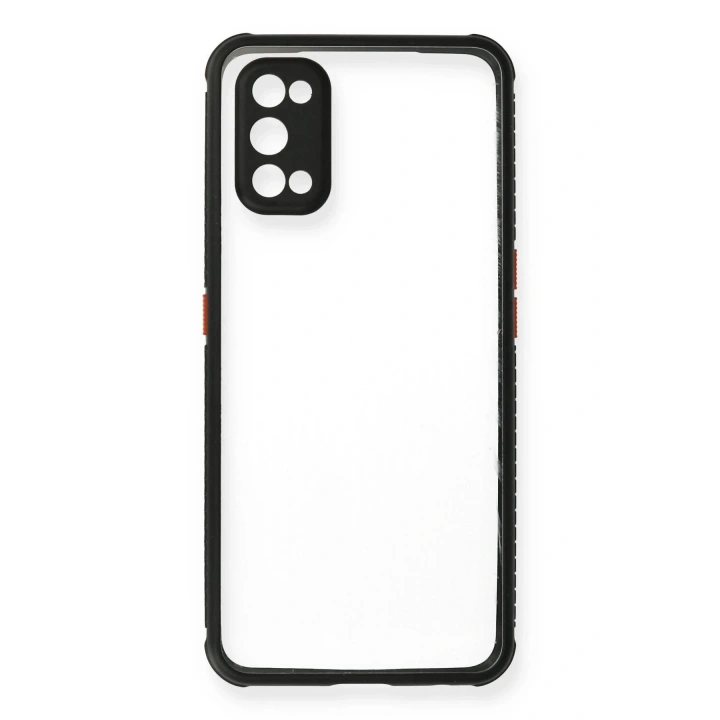 BFS Realme 7 Pro Kılıf Miami Şeffaf Silikon - Siyah