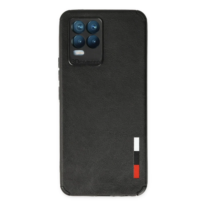 BFS  Realme 8 Kılıf Loop Deri Silikon - Siyah