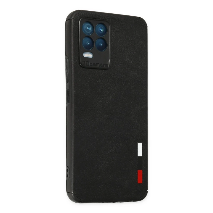 BFS  Realme 8 Kılıf Loop Deri Silikon - Siyah