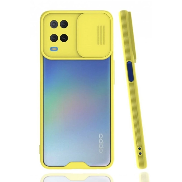 BFS  Realme 8 Kılıf Platin Kamera Koruma Silikon - Sarı