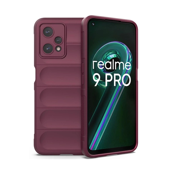 BFS  Realme 9 Pro 5G Kılıf Optimum Silikon - Bordo