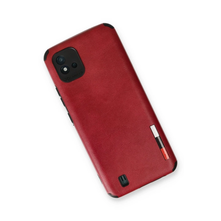 BFS  Realme C11 2021 Kılıf Loop Deri Silikon - Kırmızı
