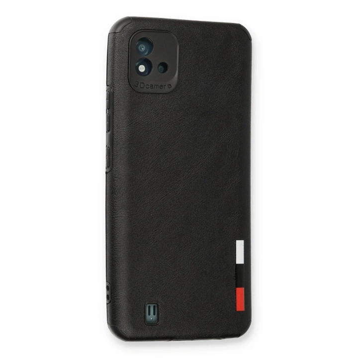 BFS  Realme C11 2021 Kılıf Loop Deri Silikon - Siyah