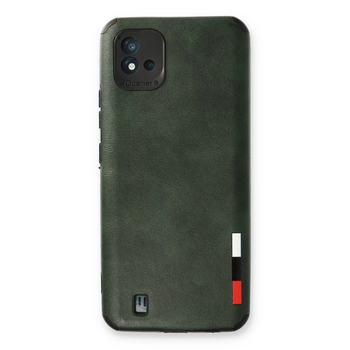BFS  Realme C11 2021 Kılıf Loop Deri Silikon - Yeşil