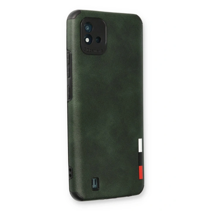 BFS  Realme C11 2021 Kılıf Loop Deri Silikon - Yeşil