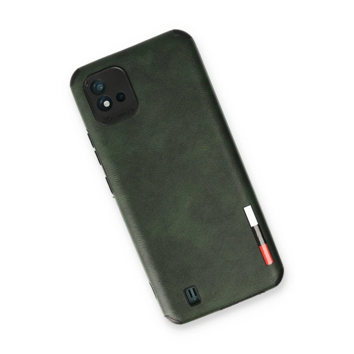 BFS  Realme C11 2021 Kılıf Loop Deri Silikon - Yeşil