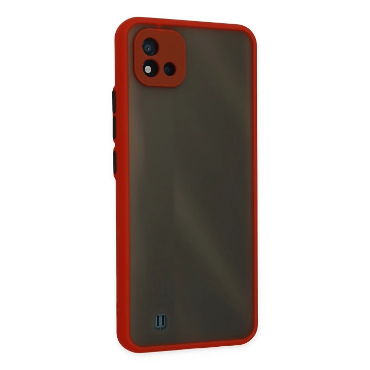 BFS  Realme C11 2021 Kılıf Montreal Silikon Kapak - Kırmızı