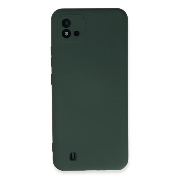 BFS  Realme C11 2021 Kılıf Nano içi Kadife Silikon - Koyu Yeşil