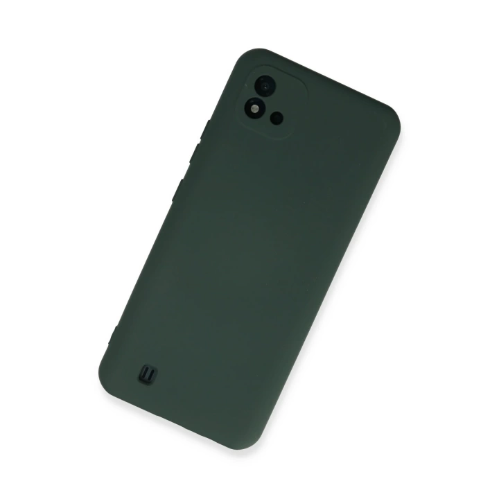 BFS  Realme C11 2021 Kılıf Nano içi Kadife Silikon - Koyu Yeşil