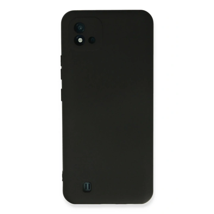 BFS Realme C11 2021 Kılıf Nano içi Kadife Silikon - Siyah