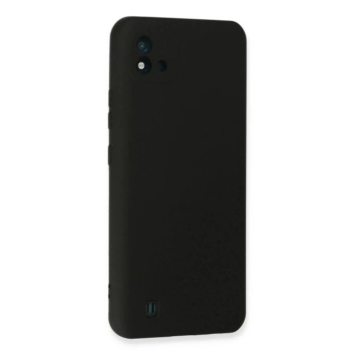 BFS  Realme C11 2021 Kılıf Nano içi Kadife Silikon - Siyah