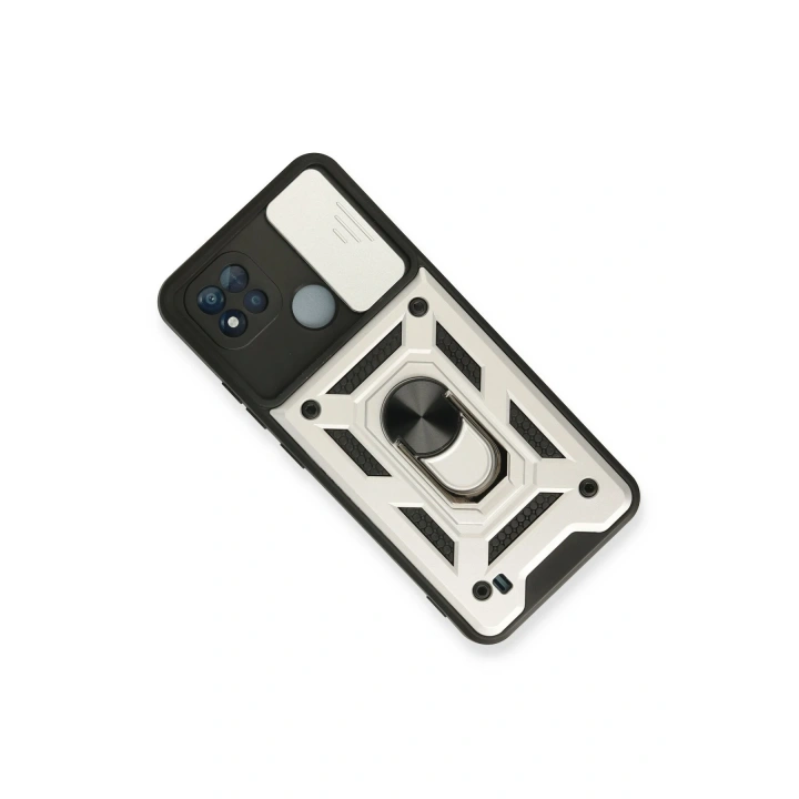 BFS  Realme C11 2021 Kılıf Pars Lens Yüzüklü Silikon - Gümüş