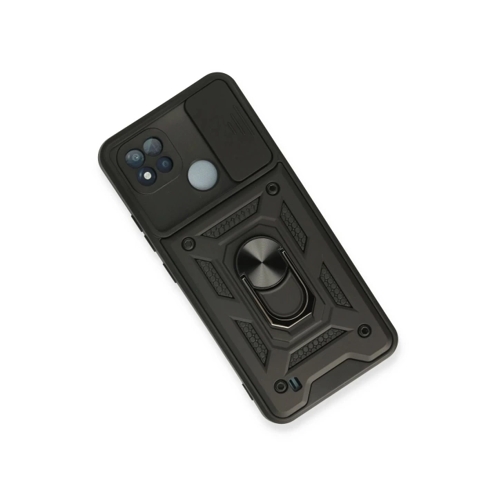 BFS  Realme C11 2021 Kılıf Pars Lens Yüzüklü Silikon - Siyah