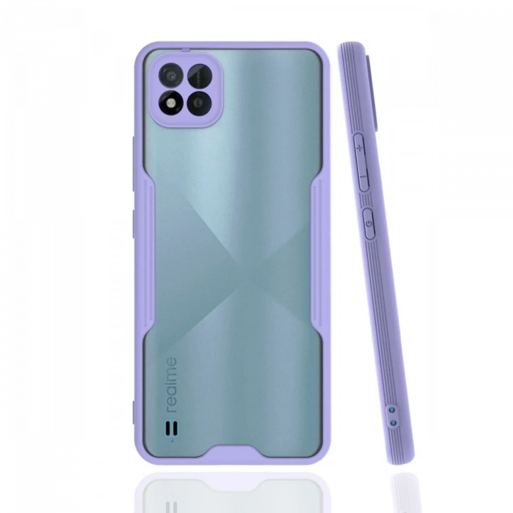 BFS  Realme C11 2021 Kılıf Platin Silikon - Lila