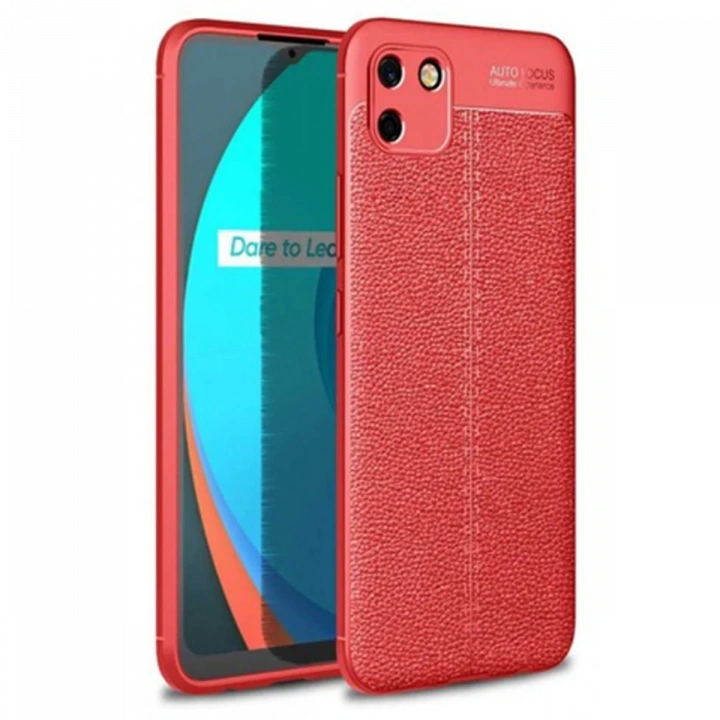 BFS  Realme C11 Kılıf Auto Focus Kapak - Kırmızı