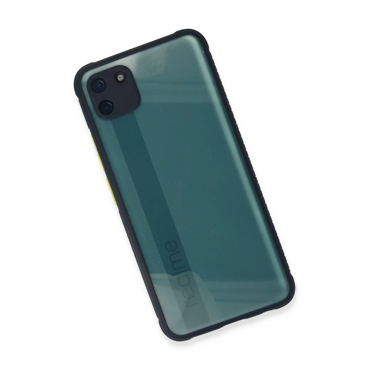 BFS  Realme C11 Kılıf Miami Şeffaf Silikon - Lacivert