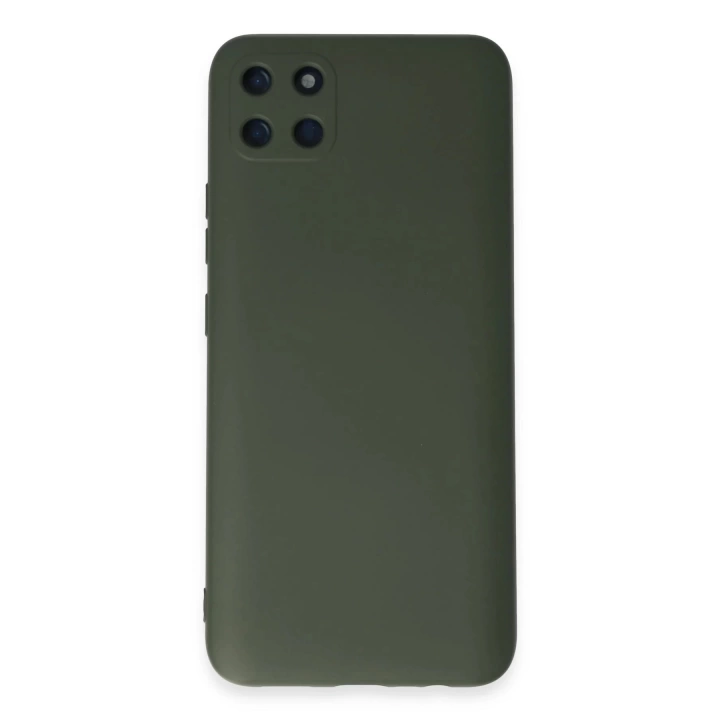 BFS  Realme C11 Kılıf Nano içi Kadife Silikon - Koyu Yeşil