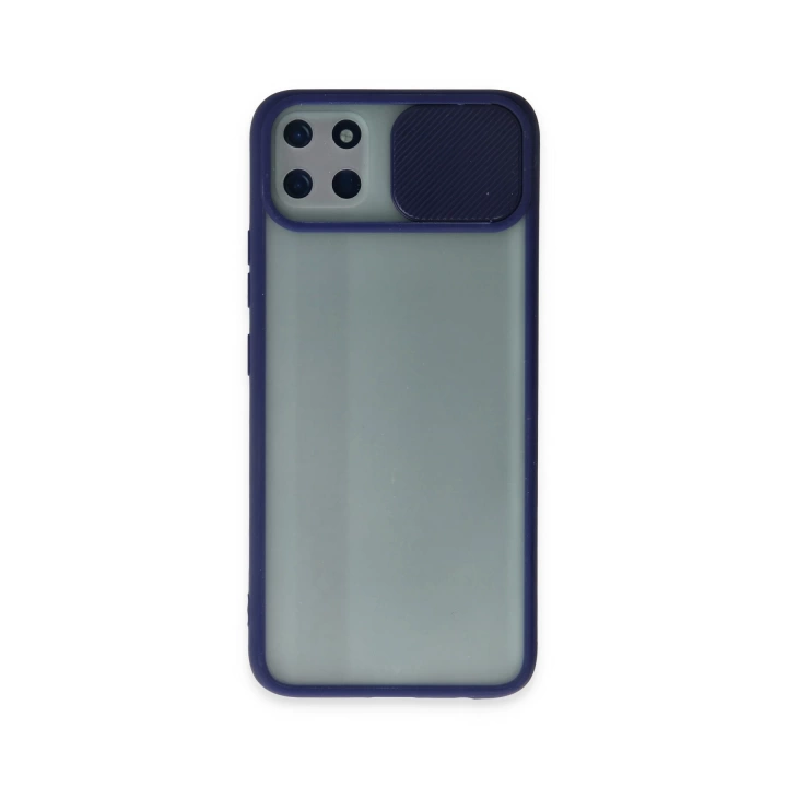 BFS  Realme C11 Kılıf Palm Buzlu Kamera Sürgülü Silikon - Lacivert