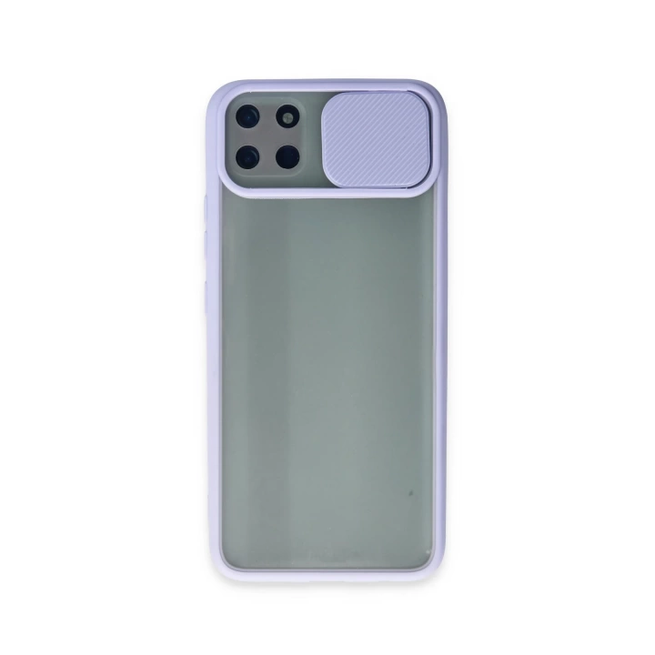 BFS  Realme C11 Kılıf Palm Buzlu Kamera Sürgülü Silikon - Lila
