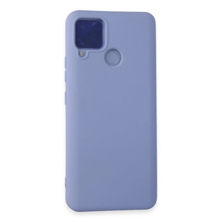 BFS  Realme C15 Kılıf Nano içi Kadife Silikon - Lila
