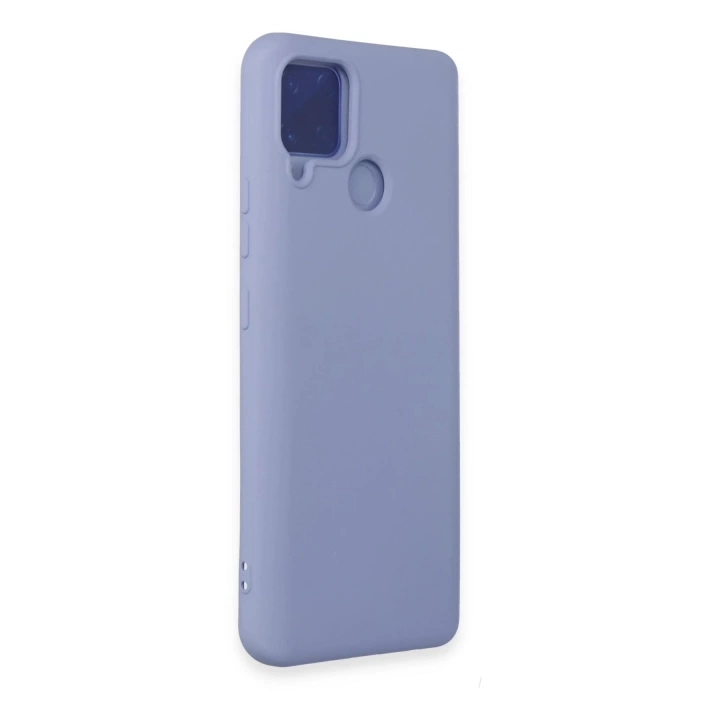 BFS  Realme C15 Kılıf Nano içi Kadife Silikon - Lila