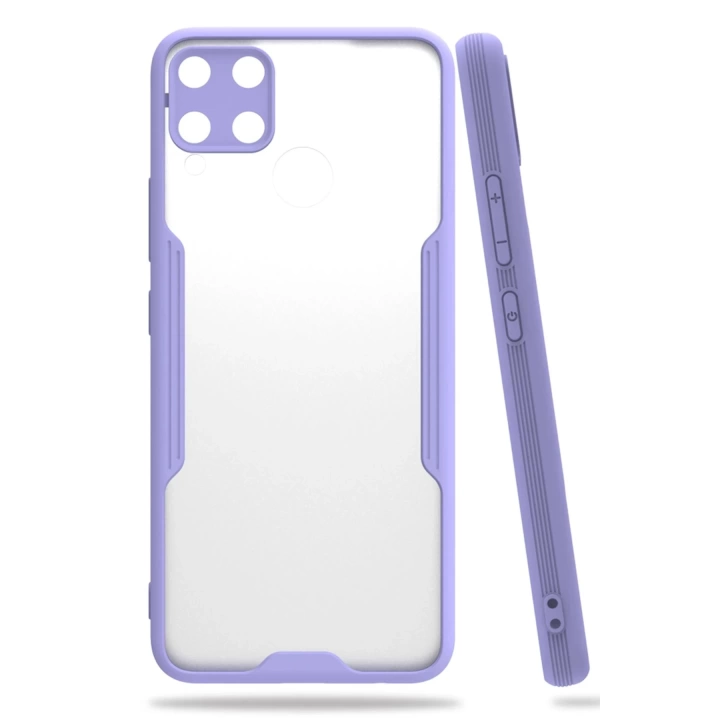BFS  Realme C15 Kılıf Platin Silikon - Lila