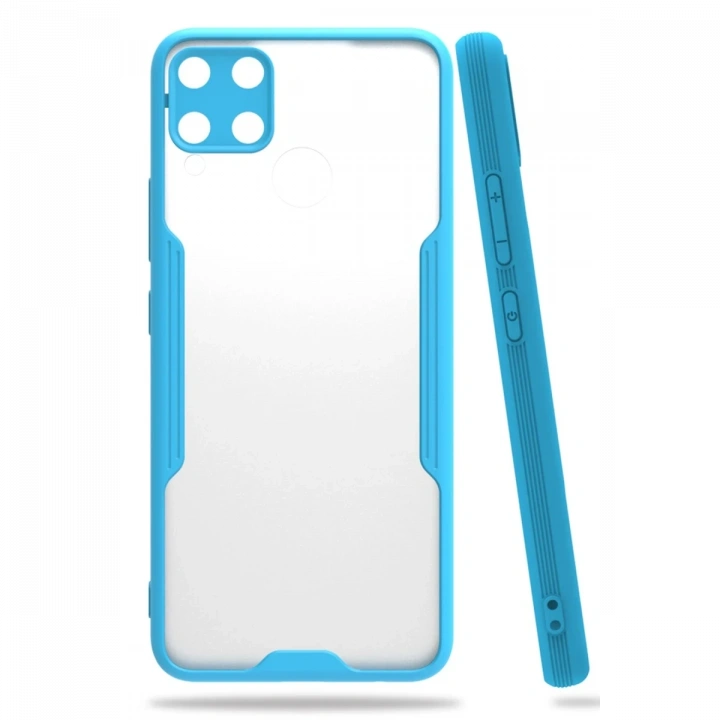 BFS  Realme C15 Kılıf Platin Silikon - Mavi