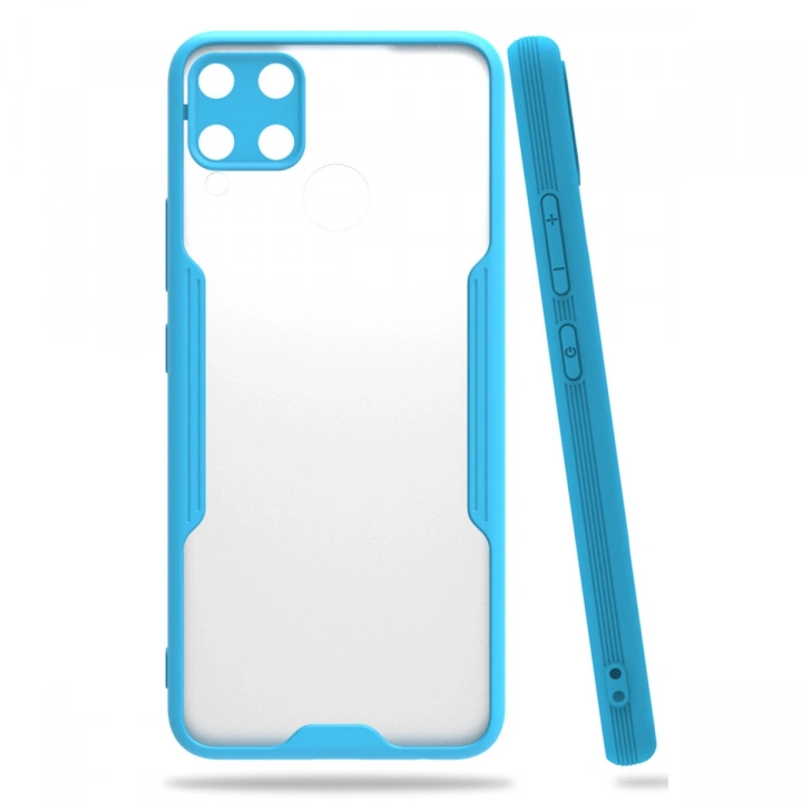 BFS  Realme C15 Kılıf Platin Silikon - Mavi
