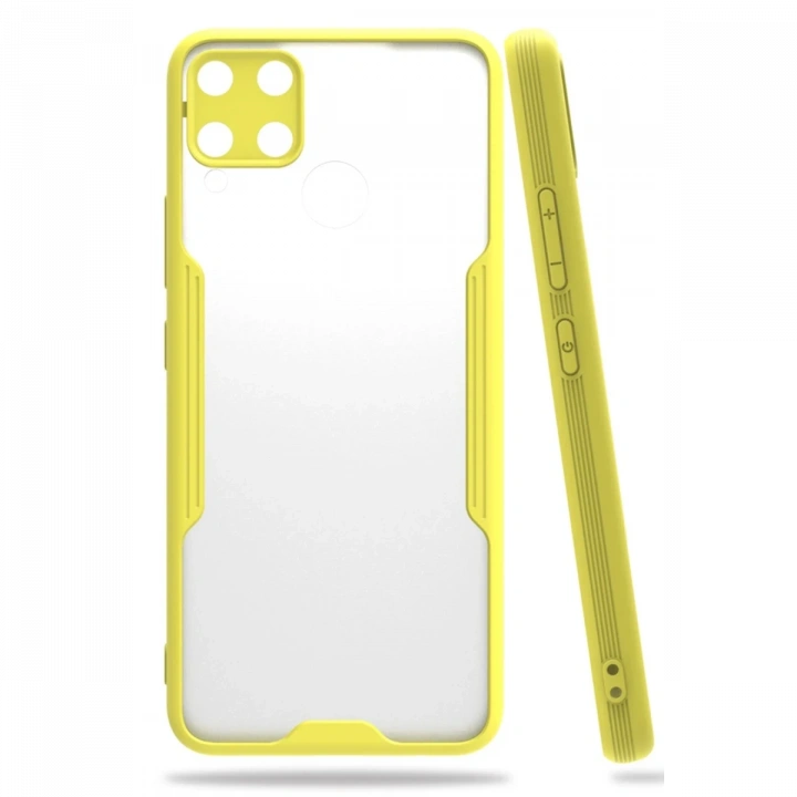BFS  Realme C15 Kılıf Platin Silikon - Sarı