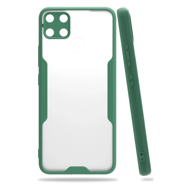 BFS  Realme C15 Kılıf Platin Silikon - Yeşil