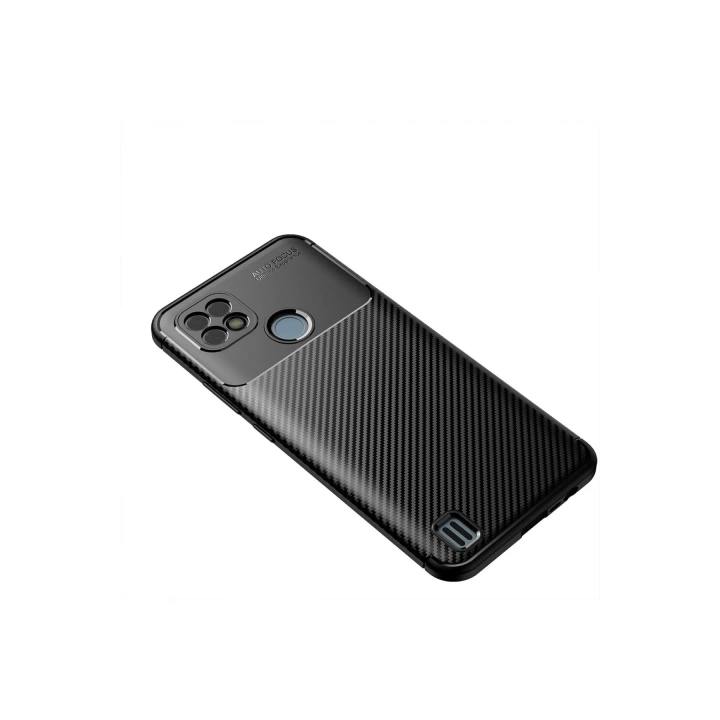 BFS  Realme C21 Kılıf Auto Focus Karbon Kapak - Siyah