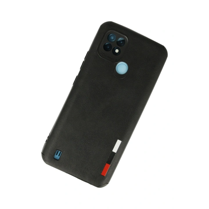 BFS  Realme C21 Kılıf Loop Deri Silikon - Siyah