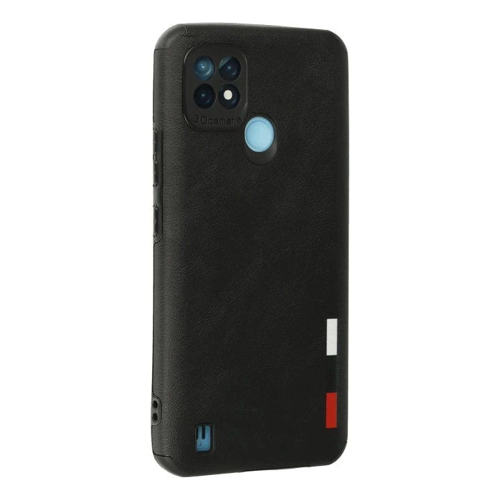 BFS  Realme C21 Kılıf Loop Deri Silikon - Siyah