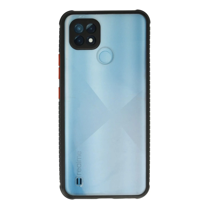 BFS  Realme C21 Kılıf Miami Şeffaf Silikon - Siyah