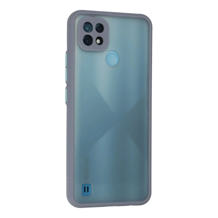 BFS  Realme C21 Kılıf Montreal Silikon Kapak - Gri