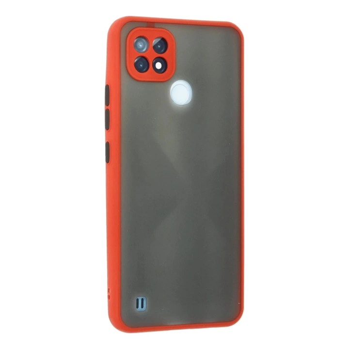 BFS  Realme C21 Kılıf Montreal Silikon Kapak - Kırmızı